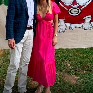 Pink ZARA maxi dress size XS